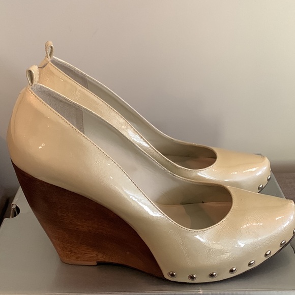 Aldo Shoes - Aldo patent leather wedge with studs, size 10